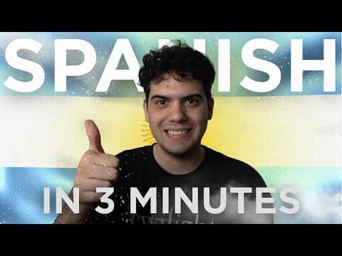 All the spanish basics in 3 minutes - Learn Spanish with this beginner spanis